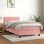 Cama box spring con colchón terciopelo rosa 80x200 cm de vidaXL, Camas y somieres - Ref: Foro24-3141394, Precio: 269,38 €, De...