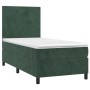 Cama box spring con colchón terciopelo verde oscuro 80x200 cm de vidaXL, Camas y somieres - Ref: Foro24-3142872, Precio: 297,...