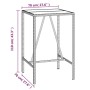 Mesa alta bar ratán PE y superficie vidrio negro 70x70x110 cm de vidaXL, Mesas de jardín - Ref: Foro24-362586, Precio: 116,91...