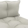 Sofá central de palets para jardín madera con cojines taupe de vidaXL, Sofás de exterior - Ref: Foro24-3052398, Precio: 88,66...