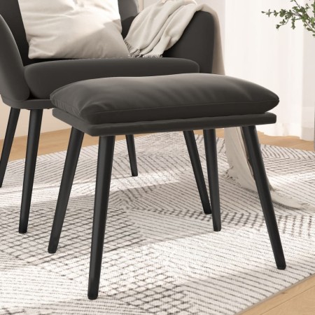 Reposapiés de terciopelo gris oscuro 45x29,5x35 cm de vidaXL, Otomanas - Ref: Foro24-341505, Precio: 34,00 €, Descuento: %