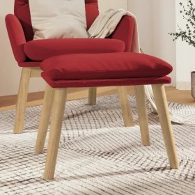 Reposapiés de terciopelo rojo vino tinto 45x29,5x35 cm de vidaXL, Otomanas - Ref: Foro24-341440, Precio: 35,79 €, Descuento: %