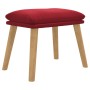 Reposapiés de terciopelo rojo vino tinto 45x29,5x35 cm de vidaXL, Otomanas - Ref: Foro24-341440, Precio: 36,32 €, Descuento: %