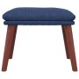 Reposapiés de tela azul 45x29,5x35 cm de vidaXL, Otomanas - Ref: Foro24-341461, Precio: 36,69 €, Descuento: %