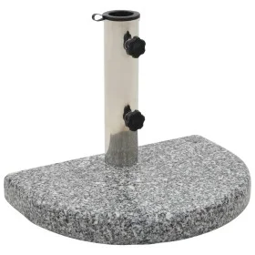 Base de sombrilla de granito semicircular gris 10 kg de vidaXL, Bases para sombrillas - Ref: Foro24-45069, Precio: 62,24 €, D...