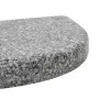 Base de sombrilla de granito semicircular gris 10 kg de vidaXL, Bases para sombrillas - Ref: Foro24-45069, Precio: 62,24 €, D...