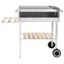 Barbacoa de carbón portátil XXL acero inoxidable con 2 estantes de vidaXL, Barbacoas - Ref: Foro24-47850, Precio: 135,25 €, D...