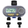 Temporizador digital de riego automático con salida doble de vidaXL, Controles de aspersión - Ref: Foro24-48039, Precio: 46,6...