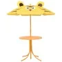 Mesa y sillas de jardín infantil 3 pzas con sombrilla amarillo de vidaXL, Conjuntos de jardín - Ref: Foro24-48100, Precio: 66...