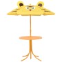 Mesa y sillas de jardín infantil 3 pzas con sombrilla amarillo de vidaXL, Conjuntos de jardín - Ref: Foro24-48100, Precio: 67...