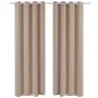 Cortina opaca con ojales de metal crema 270x245 cm de vidaXL, Cortinas y visillos - Ref: Foro24-132205, Precio: 28,92 €, Desc...