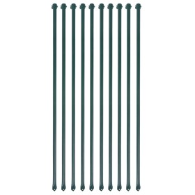 Postes de jardín 10 unidades 1 m metal verde de vidaXL, Enrejados y soportes para plantas - Ref: Foro24-142309, Precio: 37,29...