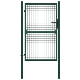 Green steel fence gate 100x125 cm by vidaXL, garden gates - Ref: Foro24-145733, Price: 140,70 €, Discount: %