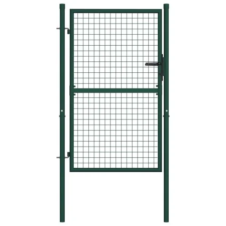 Green steel fence gate 100x125 cm by vidaXL, garden gates - Ref: Foro24-145733, Price: 140,70 €, Discount: %