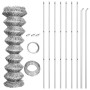 Valla tela metálica y postes acero galvanizado plata 15x1,5 m de vidaXL, Paneles de vallas - Ref: Foro24-145752, Precio: 192,...