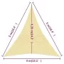 Toldo de vela HDPE beige 160 g/m² 4x5x5 m de vidaXL, Sombrillas - Ref: Foro24-311151, Precio: 28,58 €, Descuento: %