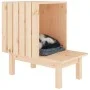 Casa para gatos de madera maciza de pino 60x36x60 cm de vidaXL, Mobiliario para gatos - Ref: Foro24-822452, Precio: 49,99 €, ...