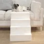 Escalera para mascotas madera maciza de pino blanco 40x49x47 cm de vidaXL, Escalones y rampas para mascotas - Ref: Foro24-822...