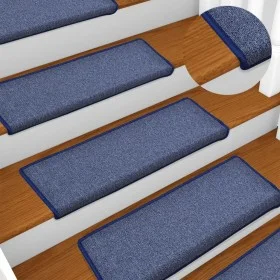 Alfombras de peldaños de escalera 15 uds azul 65x21x4 cm de vidaXL, Alfombrillas para escalones - Ref: Foro24-134574, Precio:...