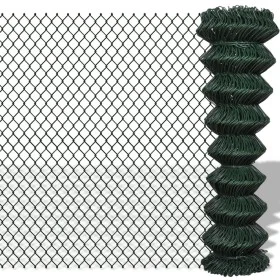 Green steel wire mesh fence 1.5x25 m by vidaXL, fence panels - Ref: Foro24-140351, Price: 122,06 €, Discount: %