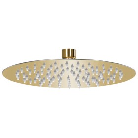 Cabezal de ducha redondo efecto lluvia acero inox dorado 20 cm de vidaXL, Cabezales de ducha - Ref: Foro24-147703, Precio: 27...
