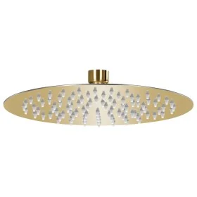 Cabezal de ducha redondo efecto lluvia acero inox dorado 20 cm de vidaXL, Cabezales de ducha - Ref: Foro24-147703, Precio: 23...