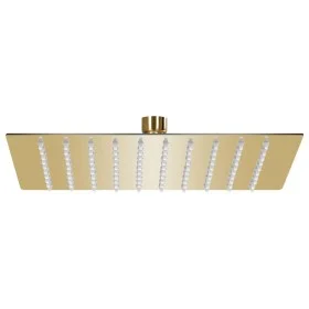 Cabezal ducha efecto lluvia acero inox cuadrado dorado 20x20 cm de vidaXL, Cabezales de ducha - Ref: Foro24-147708, Precio: 1...