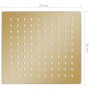 Cabezal ducha efecto lluvia acero inox cuadrado dorado 20x20 cm de vidaXL, Cabezales de ducha - Ref: Foro24-147708, Precio: 1...