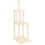 Rascador para gatos con postes de sisal color crema 149 cm de vidaXL, Mobiliario para gatos - Ref: Foro24-171741, Precio: 45,...