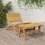 Silla de jardín con reposapiés de madera maciza de teca de vidaXL, Sillas de jardín - Ref: Foro24-319154, Precio: 267,37 €, D...