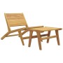 Silla de jardín con reposapiés de madera maciza de teca de vidaXL, Sillas de jardín - Ref: Foro24-319154, Precio: 267,37 €, D...
