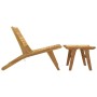 Silla de jardín con reposapiés de madera maciza de teca de vidaXL, Sillas de jardín - Ref: Foro24-319154, Precio: 267,37 €, D...