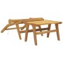 Silla de jardín con reposapiés de madera maciza de teca de vidaXL, Sillas de jardín - Ref: Foro24-319154, Precio: 267,37 €, D...