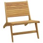 Silla de jardín con reposapiés de madera maciza de teca de vidaXL, Sillas de jardín - Ref: Foro24-319154, Precio: 267,37 €, D...