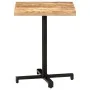 Mesa de bistró cuadrada madera de mango rugosa 60x60x75 cm de vidaXL, Mesas de cocina y de comedor - Ref: Foro24-320264, Prec...