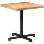 Mesa de bistró cuadrada madera de mango rugosa 70x70x75 cm de vidaXL, Mesas de cocina y de comedor - Ref: Foro24-320266, Prec...