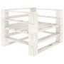 Sofá de jardín de palets madera con cojines crema de vidaXL, Sofás de exterior - Ref: Foro24-3052444, Precio: 107,34 €, Descu...