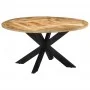Mesa de comedor madera maciza de mango sin tratar Ø150x76 cm de vidaXL, Mesas de cocina y de comedor - Ref: Foro24-351710, Pr...