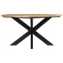 Mesa de comedor madera maciza de mango sin tratar Ø150x76 cm de vidaXL, Mesas de cocina y de comedor - Ref: Foro24-351710, Pr...