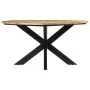Mesa de comedor madera maciza de mango sin tratar Ø150x76 cm de vidaXL, Mesas de cocina y de comedor - Ref: Foro24-351710, Pr...