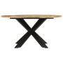 Mesa de comedor madera maciza de mango sin tratar Ø150x76 cm de vidaXL, Mesas de cocina y de comedor - Ref: Foro24-351710, Pr...