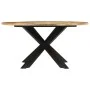 Mesa de comedor madera maciza de mango sin tratar Ø150x76 cm de vidaXL, Mesas de cocina y de comedor - Ref: Foro24-351710, Pr...