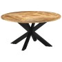 Mesa de comedor madera maciza de mango sin tratar Ø150x76 cm de vidaXL, Mesas de cocina y de comedor - Ref: Foro24-351710, Pr...