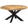 Mesa de comedor madera maciza de mango sin tratar Ø150x76 cm de vidaXL, Mesas de cocina y de comedor - Ref: Foro24-351710, Pr...