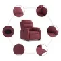 Sillón reclinable elevable tela rojo tinto de vidaXL, Sillones - Ref: Foro24-3204983, Precio: 321,17 €, Descuento: %