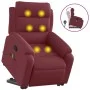 Sillón reclinable de masaje elevable tela rojo tinto de vidaXL, Sillones - Ref: Foro24-3204995, Precio: 351,05 €, Descuento: %