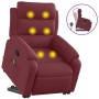 Sillón reclinable de masaje elevable tela rojo tinto de vidaXL, Sillones - Ref: Foro24-3204995, Precio: 323,35 €, Descuento: %