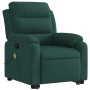 Sillón reclinable de masaje elevable terciopelo verde oscuro de vidaXL, Sillones - Ref: Foro24-3205105, Precio: 321,09 €, Des...