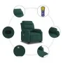 Sillón reclinable de masaje elevable terciopelo verde oscuro de vidaXL, Sillones - Ref: Foro24-3205105, Precio: 332,99 €, Des...