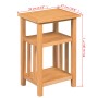 Mesa auxiliar con estante de madera de roble maciza 27x35x55cm en Mesas auxiliares | Comprar online en Foru.es